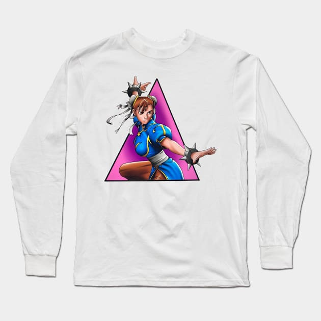 chun li Long Sleeve T-Shirt by primemoment